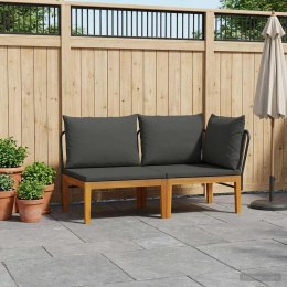 VidaXL 2 pcs Zestaw mebli ogrodowych z poduszkami naturalny