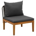 VidaXL 3 pcs Solidne drewno akacjowe i lina naturalny
