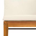 VidaXL 3 pcs Solidne drewno akacjowe i lina naturalny