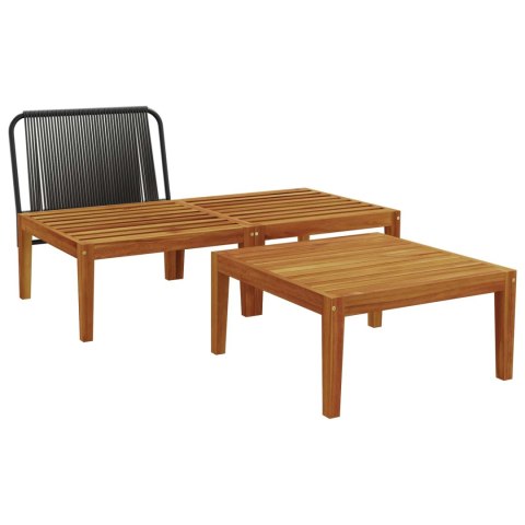 VidaXL 3 pcs Zestaw mebli ogrodowych z poduszkami naturalny