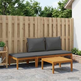 VidaXL 4 pcs Solidne drewno akacjowe i lina naturalny