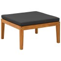 VidaXL 4 pcs Solidne drewno akacjowe i lina naturalny
