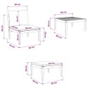 VidaXL 4 pcs Solidne drewno akacjowe i lina naturalny