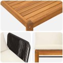 VidaXL 9 pcs Solidne drewno akacjowe i lina naturalny