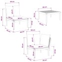 VidaXL 9 pcs Solidne drewno akacjowe i lina naturalny