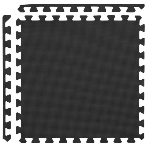 VidaXL Mata podłogowa do basenu 40 pcs Czarny 14,4 m² Pianka EVA