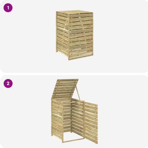 VidaXL Schowek na pojemniki na odpady dla 1 pojemnika 240 L