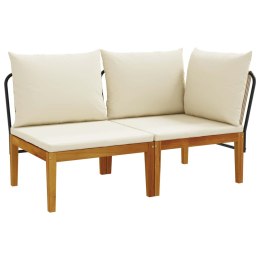 VidaXL 2 pcs Zestaw mebli ogrodowych z poduszkami naturalny