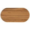 VidaXL Blat stołu 100 x 50 x 3,5 cm Owalny Lite drewno teakowe