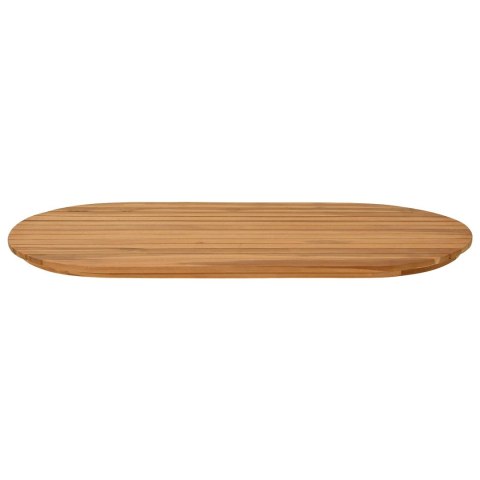 VidaXL Blat stołu 100 x 50 x 3,5 cm Owalny Lite drewno teakowe