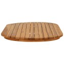 VidaXL Blat stołu 100 x 50 x 3,5 cm Owalny Lite drewno teakowe