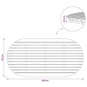 VidaXL Blat stołu 100 x 50 x 3,5 cm Owalny Lite drewno teakowe