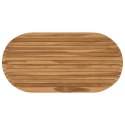 VidaXL Blat stołu 110 x 55 x 3,5 cm Owalny Lite drewno teakowe