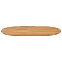 VidaXL Blat stołu 110 x 55 x 3,5 cm Owalny Lite drewno teakowe