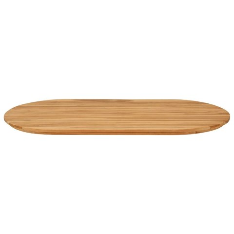 VidaXL Blat stołu 110 x 55 x 3,5 cm Owalny Lite drewno teakowe