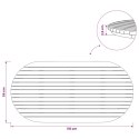 VidaXL Blat stołu 110 x 55 x 3,5 cm Owalny Lite drewno teakowe