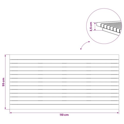 VidaXL Blat stołu 110 x 55 x 3,5 cm Prostokątny Lite drewno teakowe