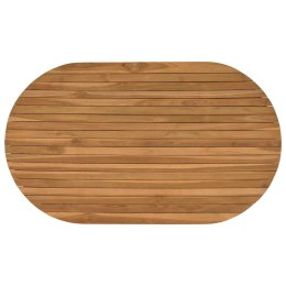 VidaXL Blat stołu 120 x 70 x 3,5 cm Owalny Lite drewno teakowe