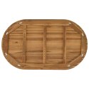 VidaXL Blat stołu 120 x 70 x 3,5 cm Owalny Lite drewno teakowe