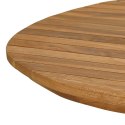 VidaXL Blat stołu 120 x 70 x 3,5 cm Owalny Lite drewno teakowe
