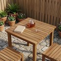 VidaXL Blat stołu 50 x 50 x 3,5 cm Kwadrat Lite drewno teakowe