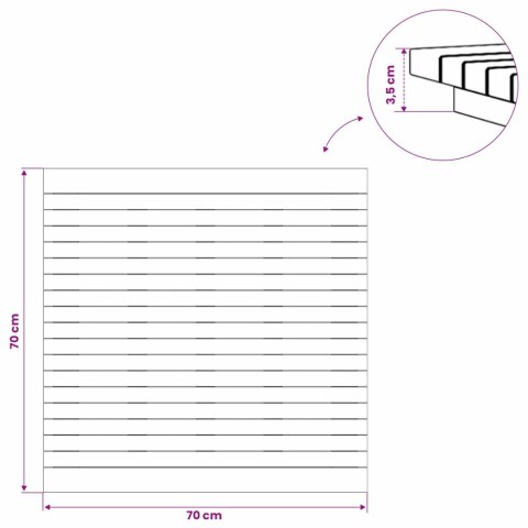 VidaXL Blat stołu 70 x 70 x 3,5 cm Kwadrat Lite drewno teakowe