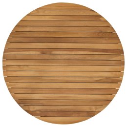 VidaXL Blat stołu Ø 80 x 3,5 Okrągły Lite drewno teakowe naturalny