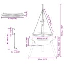 VidaXL Palenisko z regulowanym rusztem ⌀55,5 x 107,5 cm Stal Czarny