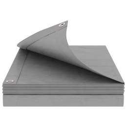 PLANDEKA OCHRONNA WODOODPORNA UV Z OCZKAMI SZARA 3X4M 180GSM PE