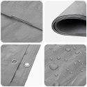 PLANDEKA OCHRONNA WODOODPORNA UV Z OCZKAMI SZARA 3X4M 180GSM PE