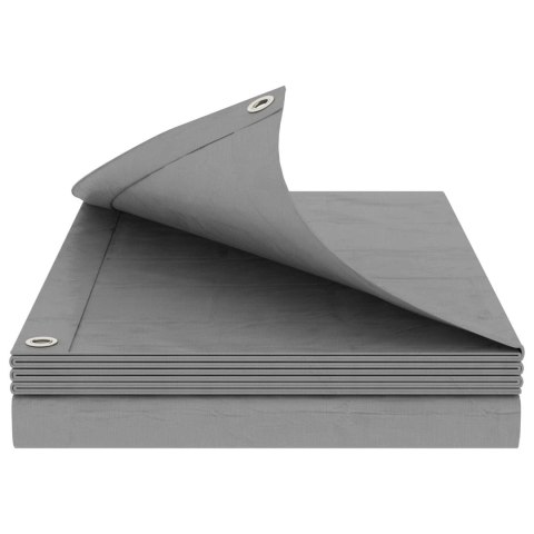PLANDEKA OCHRONNA WODOODPORNA UV Z OCZKAMI SZARA 4X4M 260GSM PE