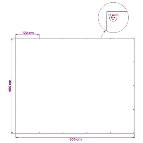 PLANDEKA OCHRONNA WODOODPORNA UV Z OCZKAMI SZARA 4X5M 90GSM PE