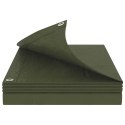 PLANDEKA OCHRONNA WODOODPORNA UV Z OCZKAMI ZIELONA 4X4M 90GSM PE