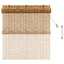 VidaXL Roleta brązowy 140 x 160 cm Trzcina