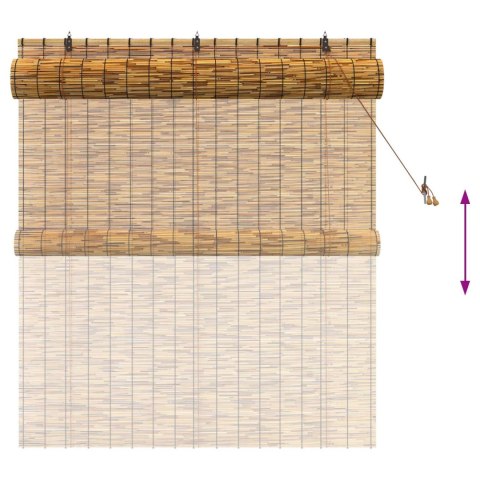 VidaXL Roleta brązowy 140 x 160 cm Trzcina