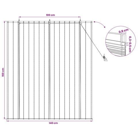 VidaXL Roleta brązowy 140 x 160 cm Trzcina