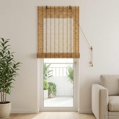 VidaXL Roleta brązowy 60 x 220 cm Trzcina