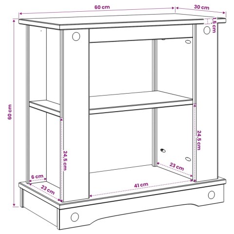 VidaXL Stojak na akwarium CORONA brązowy 60 x 30 x 60 cm 150 kg