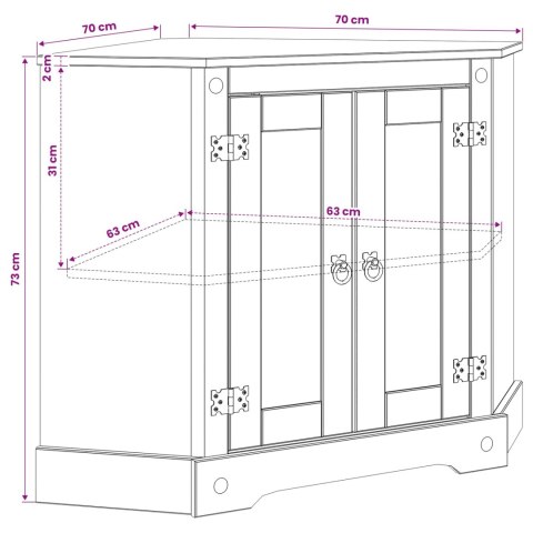 STOJAK NA AKWARIUM CORONA BRĄZOWY 70X70X73CM 300 KG