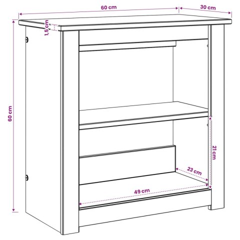 VidaXL Stojak na akwarium PANAMA brązowy 60 x 30 x 60 cm 150 kg