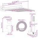 SYSTEM PRYSZNICOWY PODTYNKOWY CZARNY KWADRATOWY DESZCZOWNICA 30CM