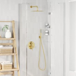 SYSTEM PRYSZNICOWY PODTYNKOWY ZŁOTY OKRĄGŁY DESZCZOWNICA 30 CM NIERDZ. SET