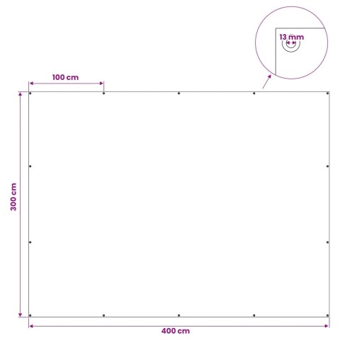 PLANDEKA OCHRONNA WODOODPORNA UV Z OCZKAMI BIAŁA 3X4M 180GSM PE