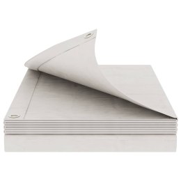 PLANDEKA OCHRONNA WODOODPORNA UV Z OCZKAMI BIAŁA 3X4M 260GSM PE
