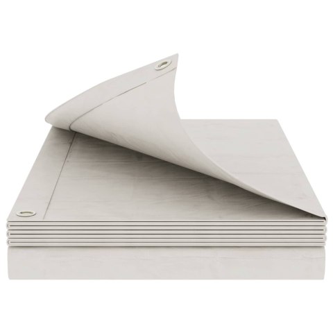 PLANDEKA OCHRONNA WODOODPORNA UV Z OCZKAMI BIAŁA 4X4M 180GSM PE