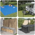 PLANDEKA OCHRONNA WODOODPORNA UV Z OCZKAMI ANTRACYT3X6M 260GSM PE