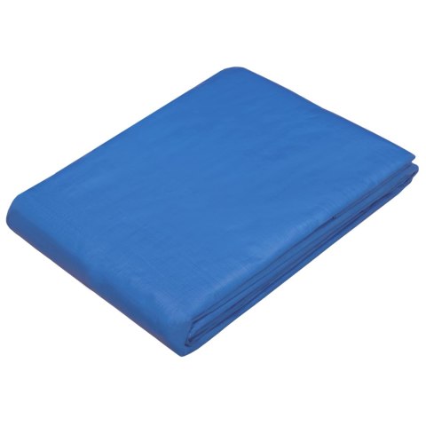 PLANDEKA OCHRONNA WODOODPORNA UV Z OCZKAMI NIEBIESKI 3X3M 180GSM PE