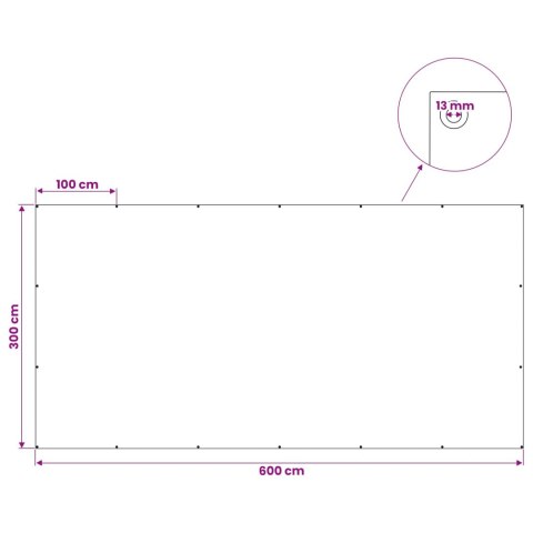 PLANDEKA OCHRONNA WODOODPORNA UV Z OCZKAMI NIEBIESKI 3X6M 90GSM PE