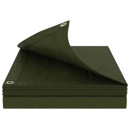 PLANDEKA OCHRONNA WODOODPORNA UV Z OCZKAMI ZIELONA 3X3M 260GSM PE