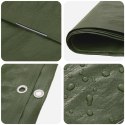 PLANDEKA OCHRONNA WODOODPORNA UV Z OCZKAMI ZIELONA 4X8M 90GSM PE
